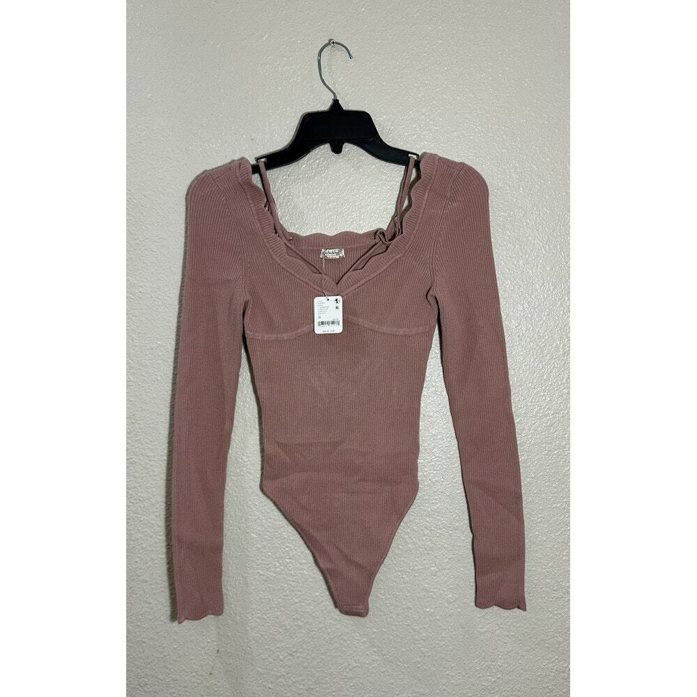 Free People Bodysuit Adobe Rose NWT Size L
